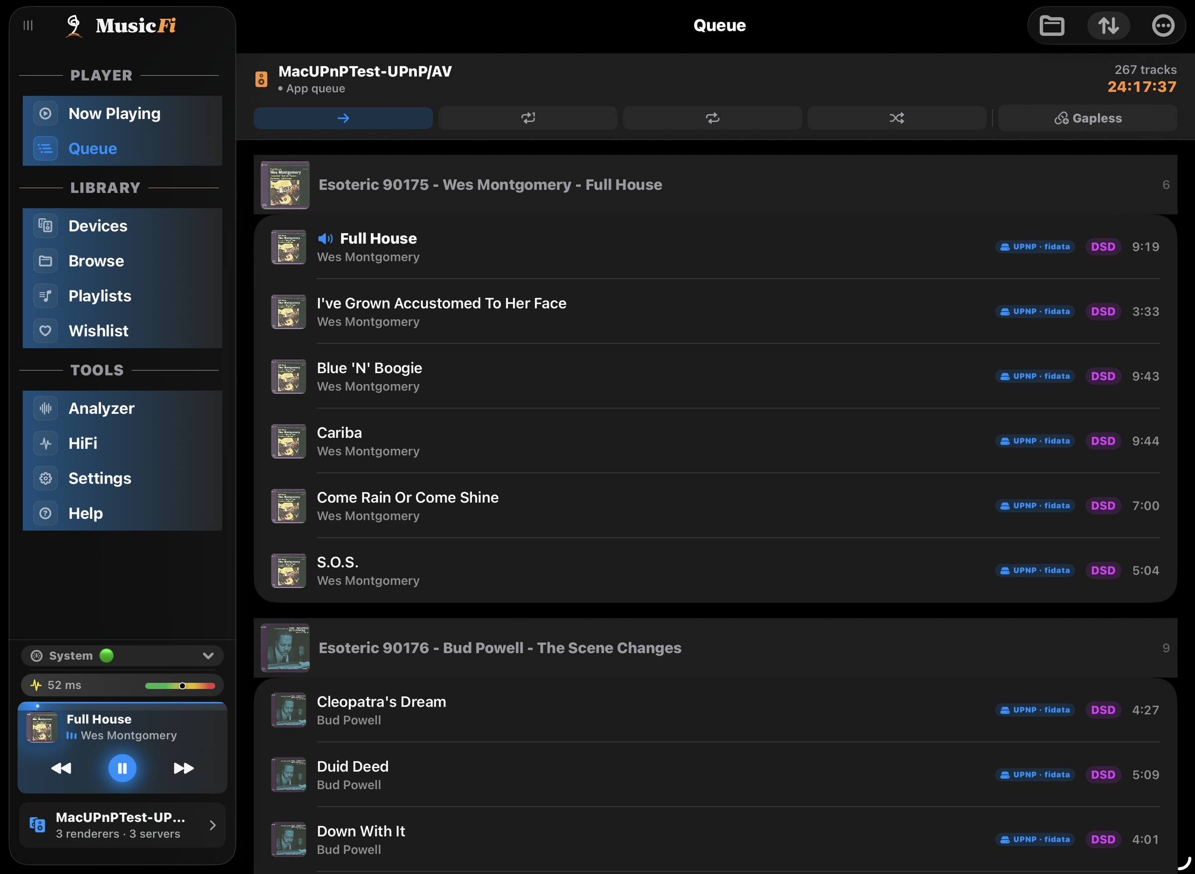 Queue grouped by album